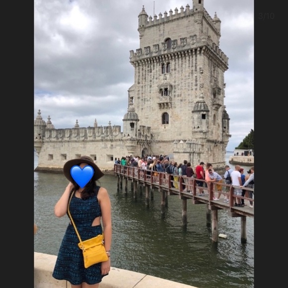 Forever 21 Mini Dress M Side Cut Out Tribal Print Blue Black Geometric Summer - Picture 2 of 6